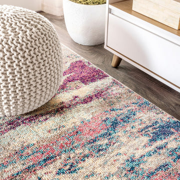 Contemporary Pop Modern Abstract Brushstroke Area Rug